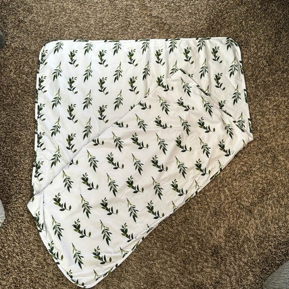 Caden Lane Other - Caden Lane Olive Leaf oversized swaddle blanket
